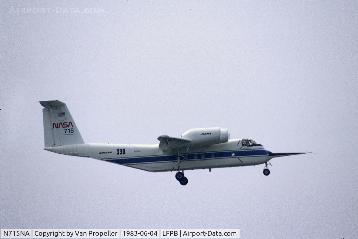 N715NA, 1965 De Havilland Canada C-8A (CV-7A) Buffalo C/N 2, De Havilland Canada DHC-5 Buffalo converted by Boeing into the Quiet Short-Haul Research Aircraft (QSRA) for NASA. Four turbofan engines and fixed landing gear make it look rather weird