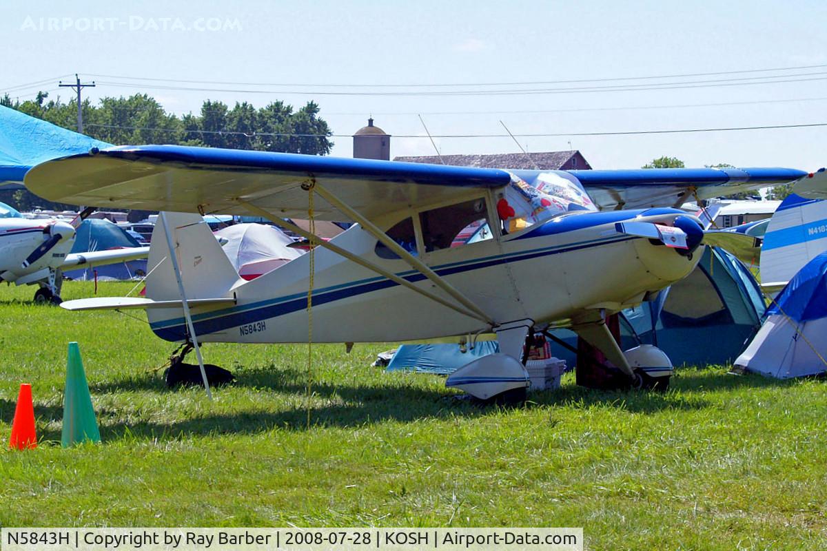 N5843H, 1949 Piper PA-16 Clipper C/N 16-461, Piper PA-16 Clipper [16-461] Oshkosh-Wittman Regional Airport~N 28/07/2008