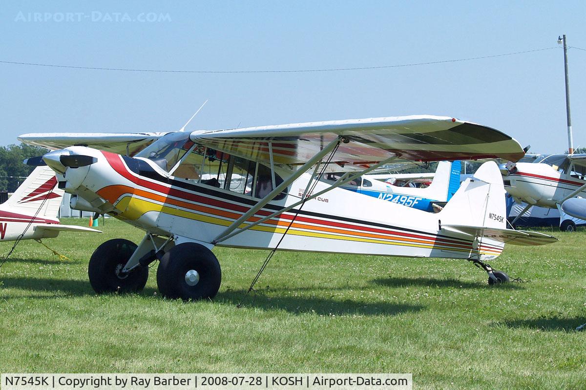 N7545K, 1950 Piper PA-18-105 Super Cub C/N 18-261, Piper PA-18-105 Super Cub [18-261] Oshkosh-Wittman Regional Airport~N 28/07/2008