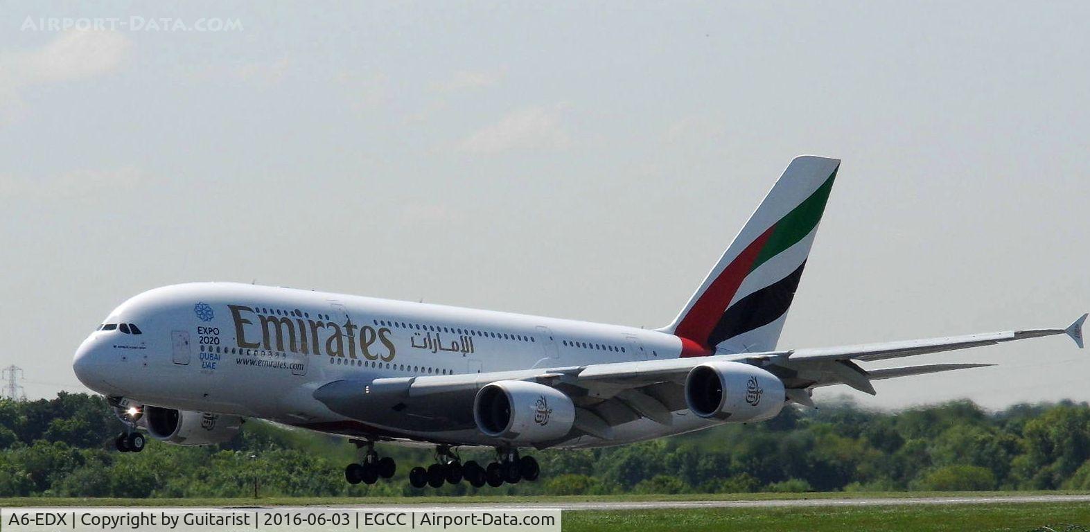 A6-EDX, 2012 Airbus A380-861 C/N 105, At Manchester