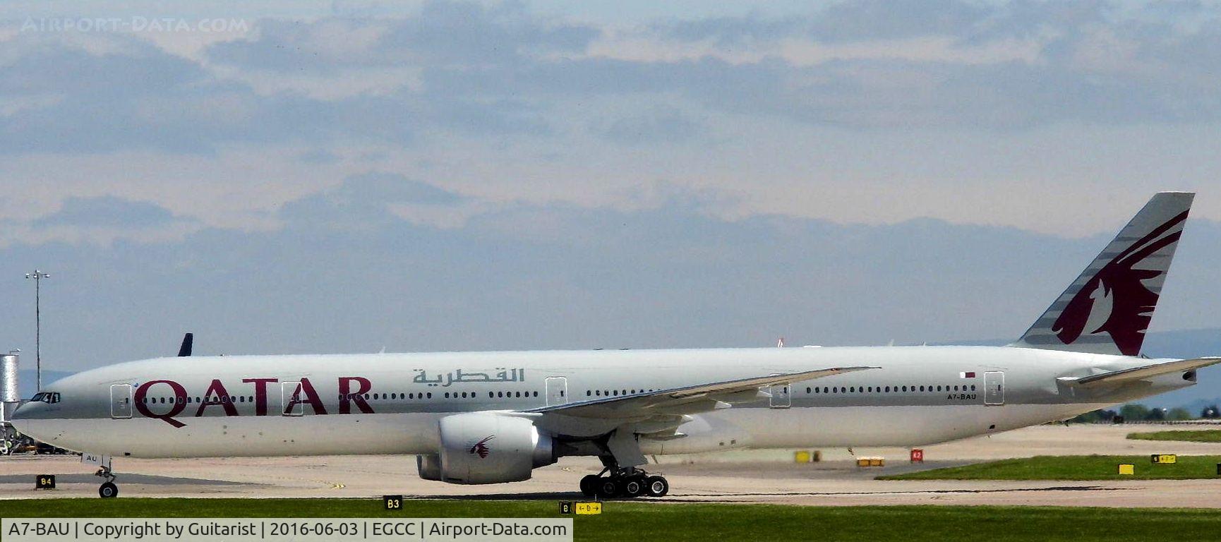 A7-BAU, 2013 Boeing 777-3DZ/ER C/N 41739, At Manchester