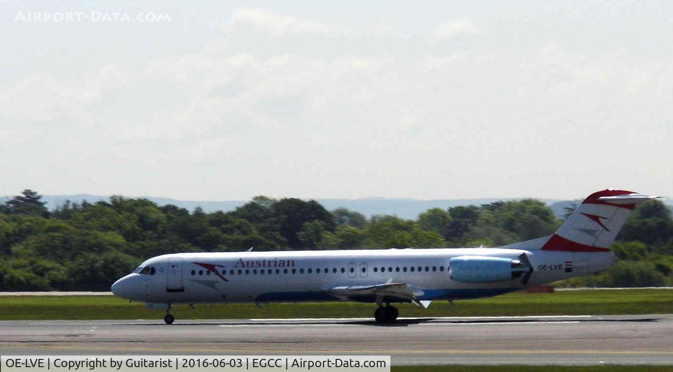 OE-LVE, 1994 Fokker 100 (F-28-0100) C/N 11499, At Manchester