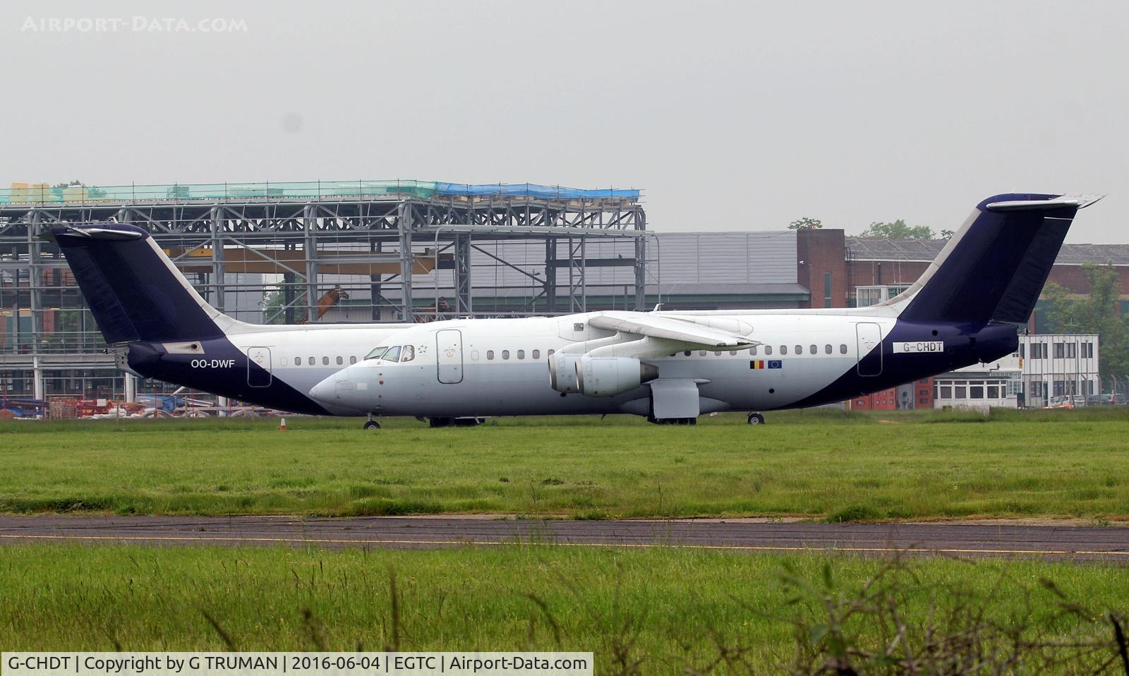 G-CHDT, 1996 British Aerospace Avro 146-RJ85 C/N E.2292, Stored at Cranfield