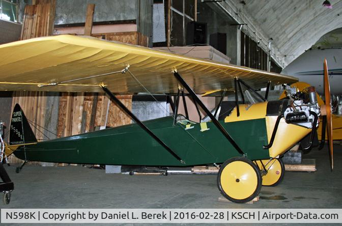 N598K, Heath LNA-40 Super Parasol C/N 39, This lovely Health Parasol is now on display at the Empire State Aerosciences Museum.