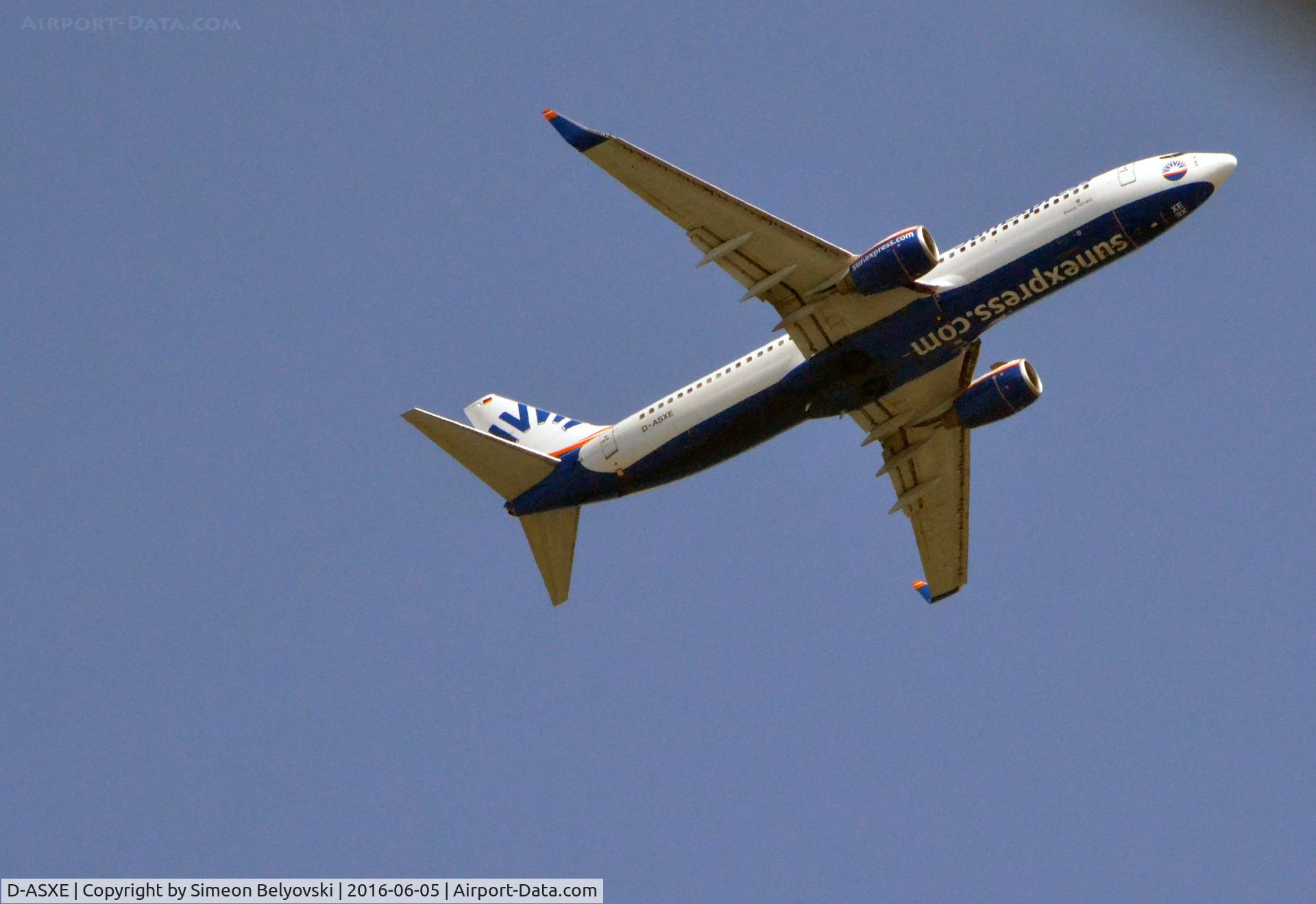 D-ASXE, 2002 Boeing 737-8CX C/N 32365, Take off Varna to Leipzig