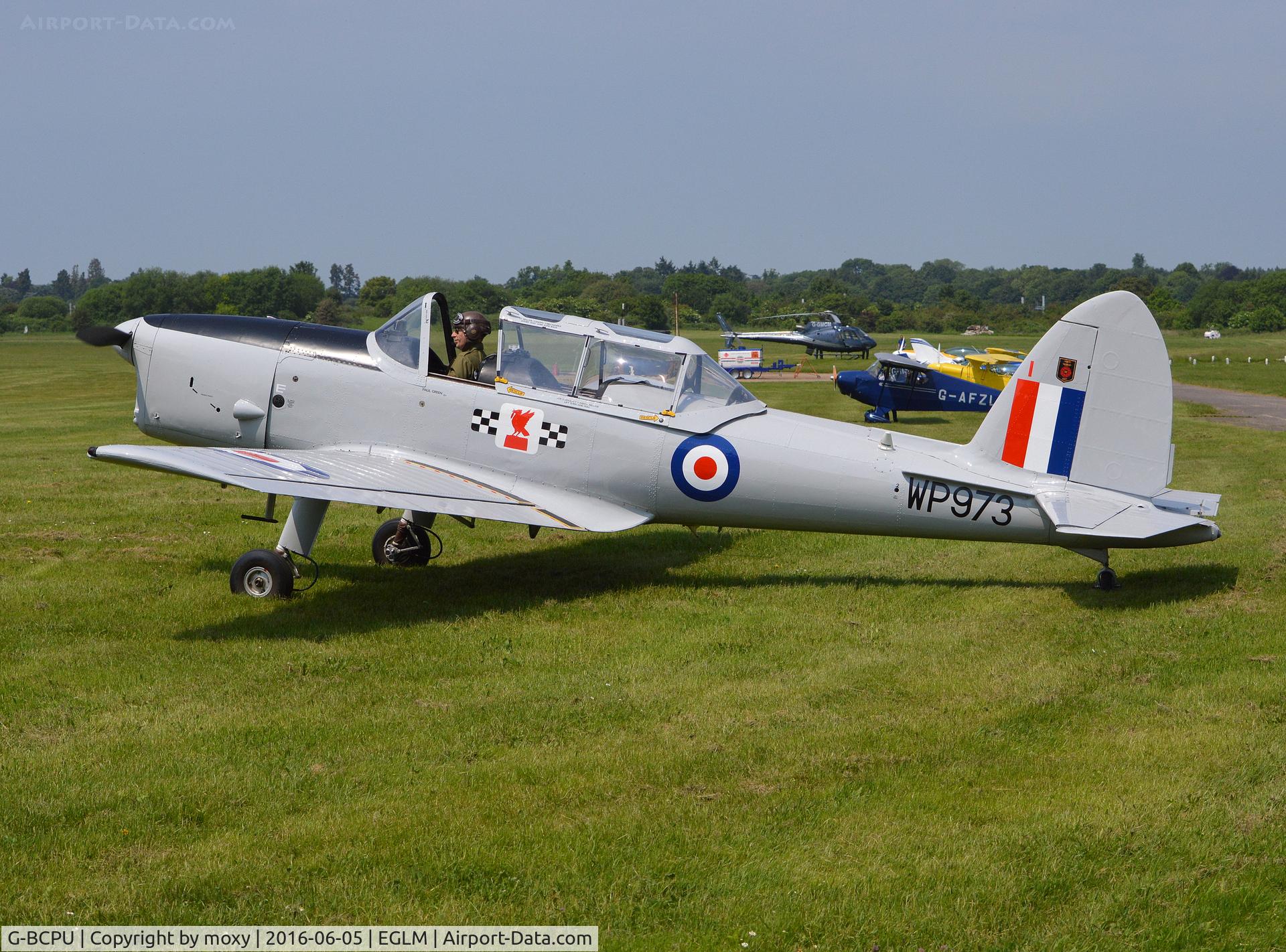 G-BCPU, 1953 De Havilland DHC-1 Chipmunk T.10 C/N C1/0839, Chipmunk T.10 at White Waltham in RAF colours as WP973.