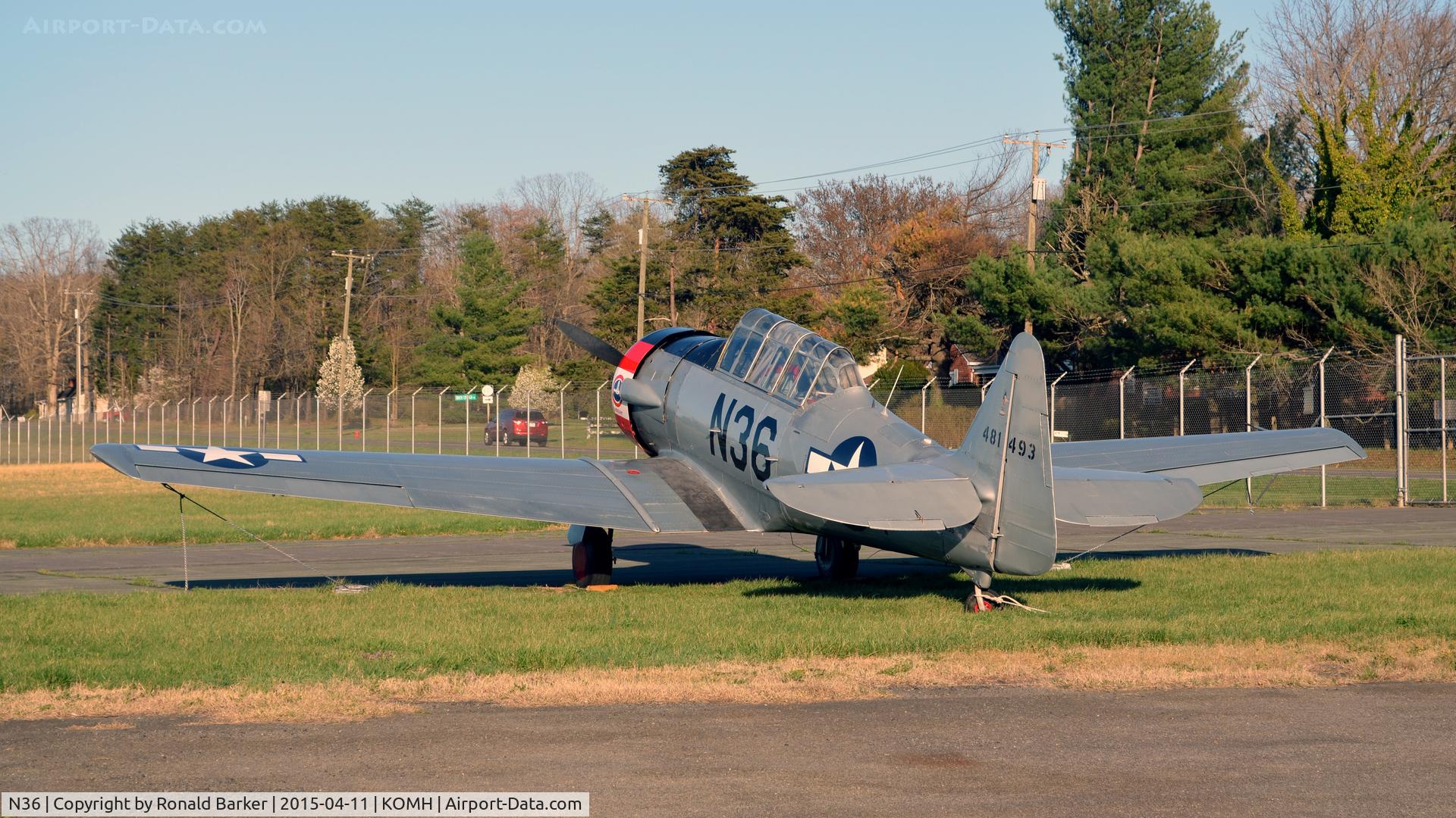 N36, 1944 North American AT-6F Texan C/N 121-42765, Orange, VA