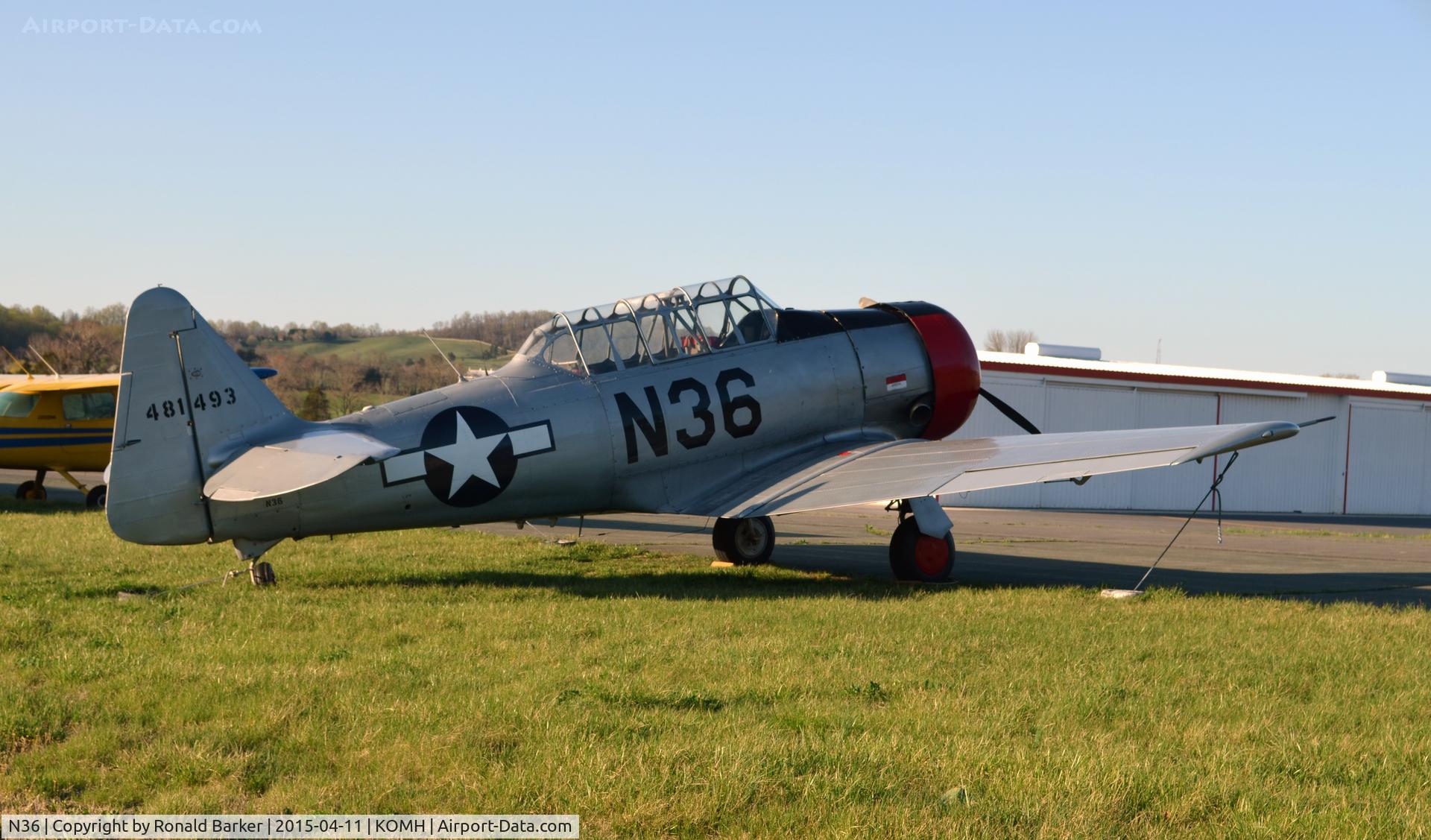 N36, 1944 North American AT-6F Texan C/N 121-42765, Orange, VA