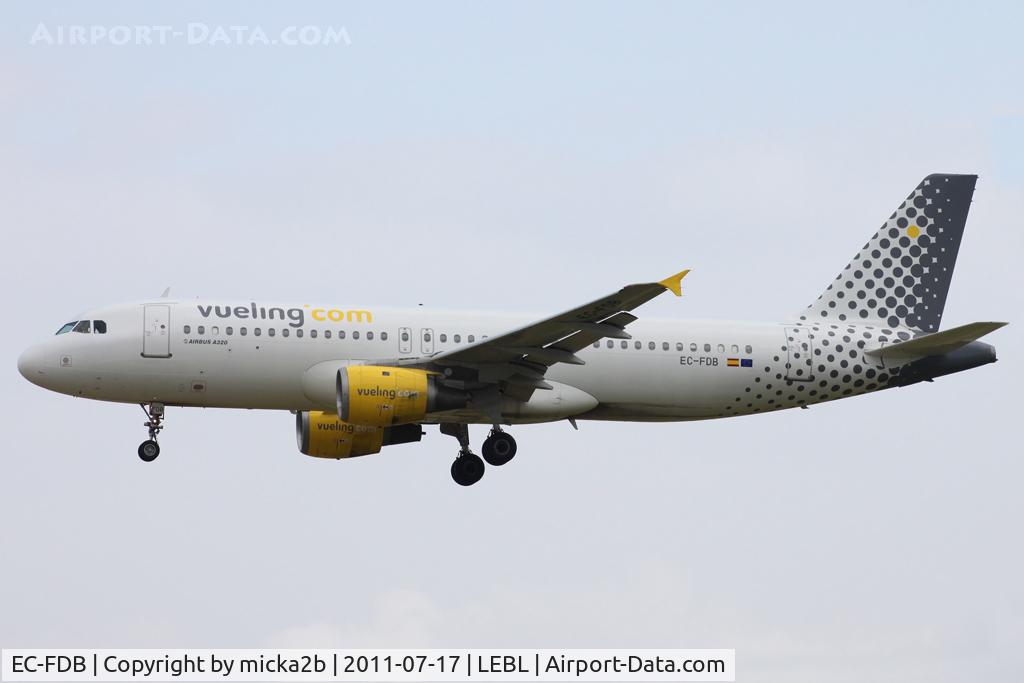 EC-FDB, 1991 Airbus A320-211 C/N 173, Landing. Scrapped in 2016.