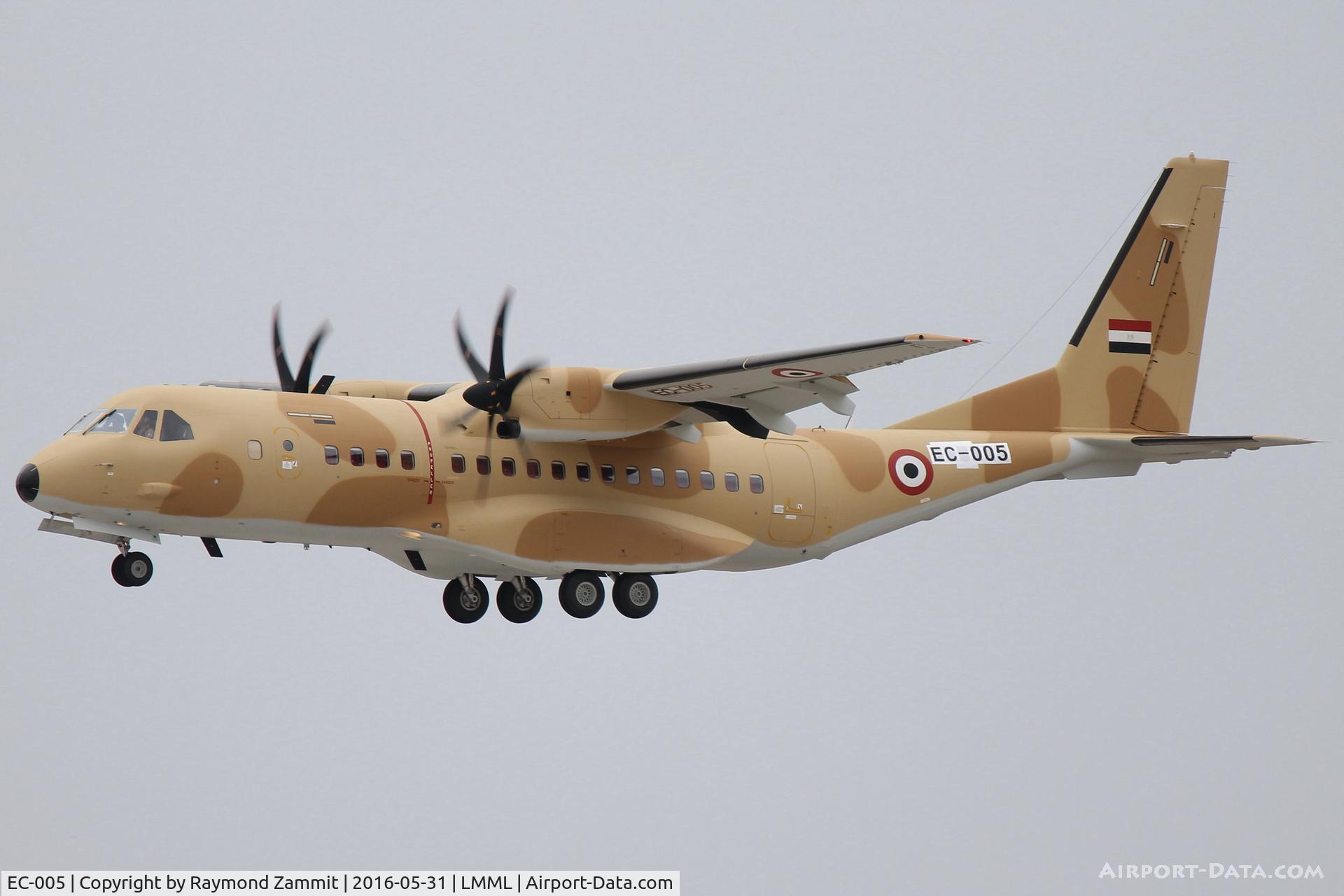EC-005, CASA C-295M C/N S-154, Casa C-295M EC-005 landing in Malta whilst on delivery