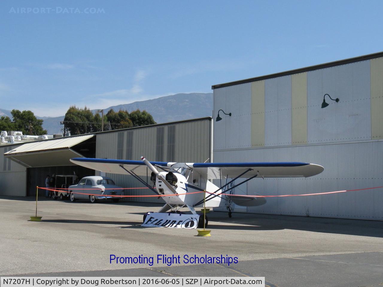 N7207H, 1946 Piper J3C-65 Cub C/N 20473, 1946 Piper J3C-65 CUB, Continental A&C65 65 Hp, Clipped wings, Experimental class, featured aircraft at Aviation Museum of Santa Paula First Sunday Open House-promoting Flight Scholarships. See Figure 1 Foundation photos in SZP Airport section.