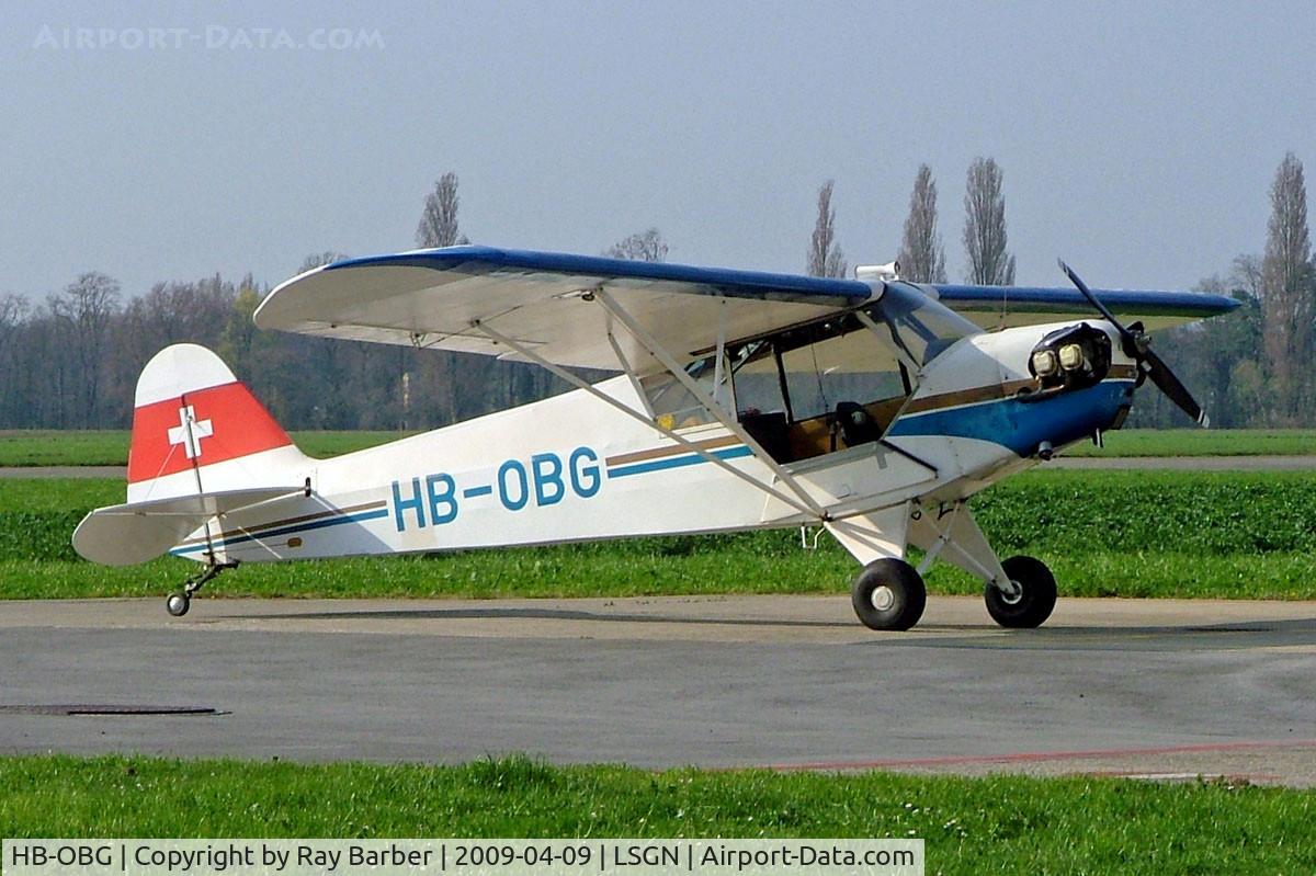 HB-OBG, 1945 Piper L-4J Grasshopper (J3C-65D) C/N 13231, Piper L-4J Grasshopper [13231] Neuchatel/Colombier~HB 09/04/2009
