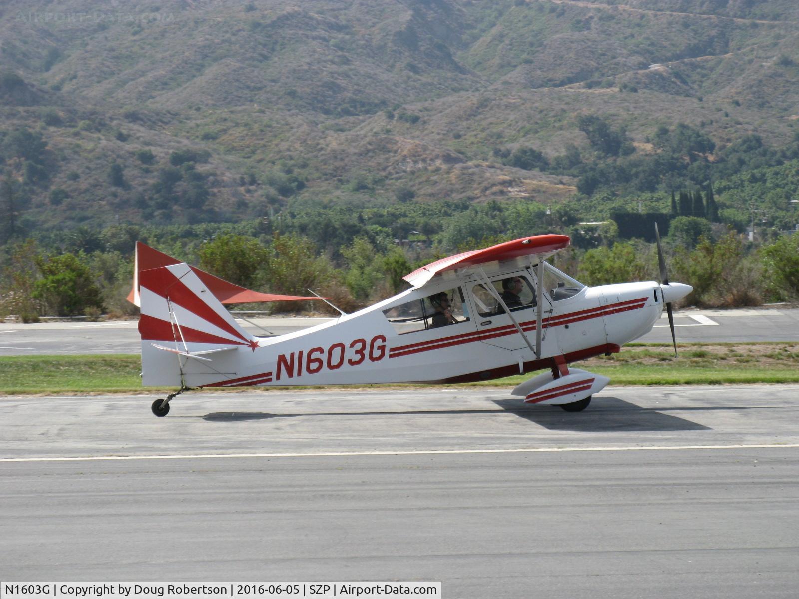 N1603G, 1968 Champion 7ECA Citabria C/N 609, 1968 Champion 7ECA CITABRIA, Lycoming O-235 115 Hp, landing roll Rwy 22