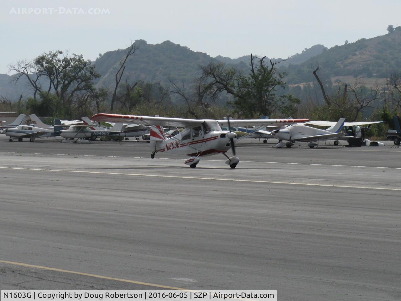 N1603G, 1968 Champion 7ECA Citabria C/N 609, 1968 Champion 7ECA CITABRIA, Lycoming O-235 115 Hp, landing roll Rwy 22