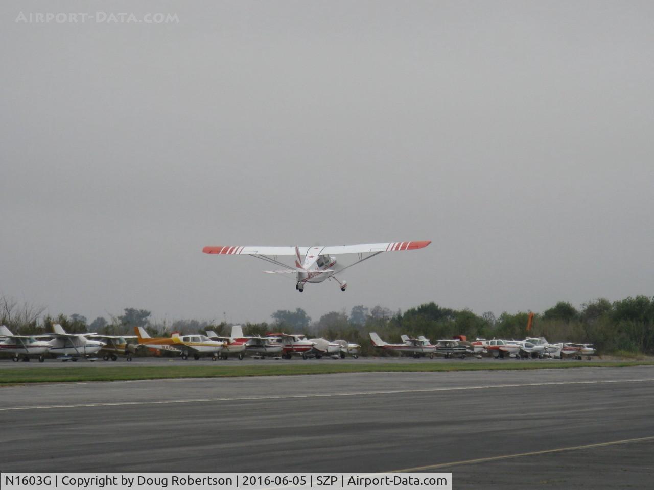 N1603G, 1968 Champion 7ECA Citabria C/N 609, 1968 Champion 7ECA CITABRIA, Lycoming O-235 115 Hp, takeoff climb Rwy 22