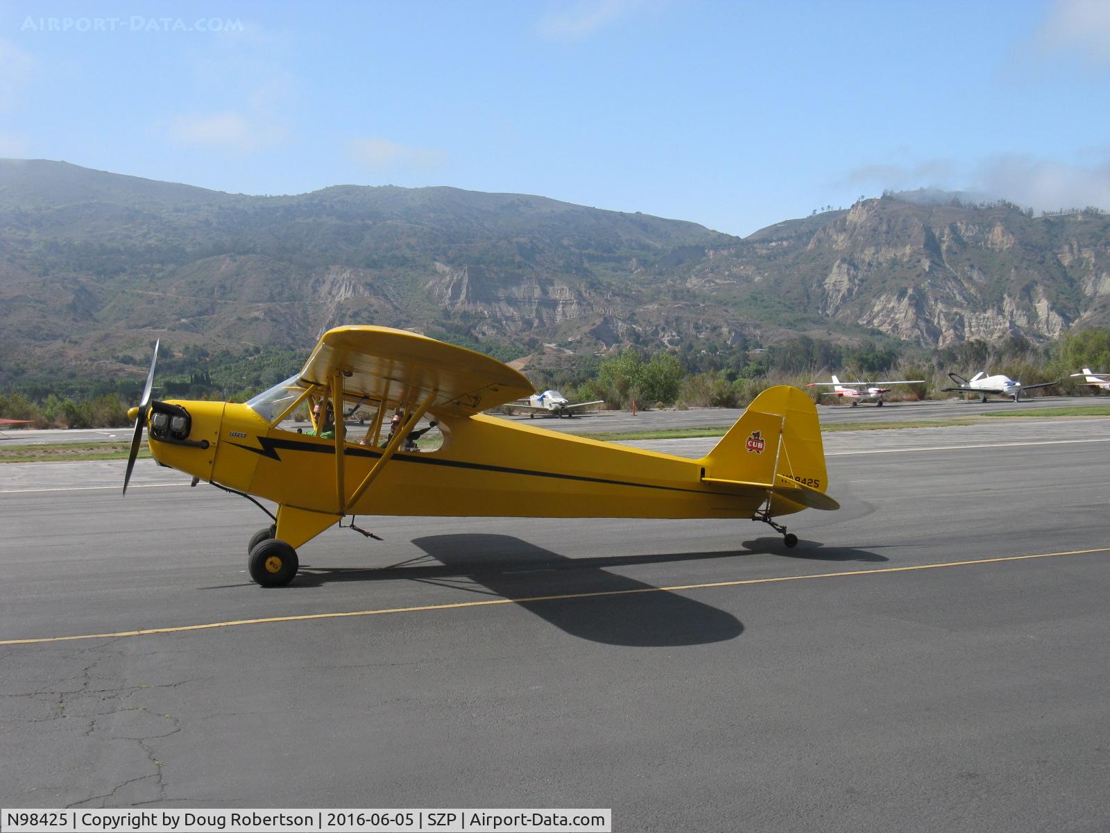 N98425, 1946 Piper J3C-65 Cub Cub C/N 18612, 1946 Piper J3C-65 CUB, Continental C90 90 Hp upgrade by STC, taxi to Rwy 22