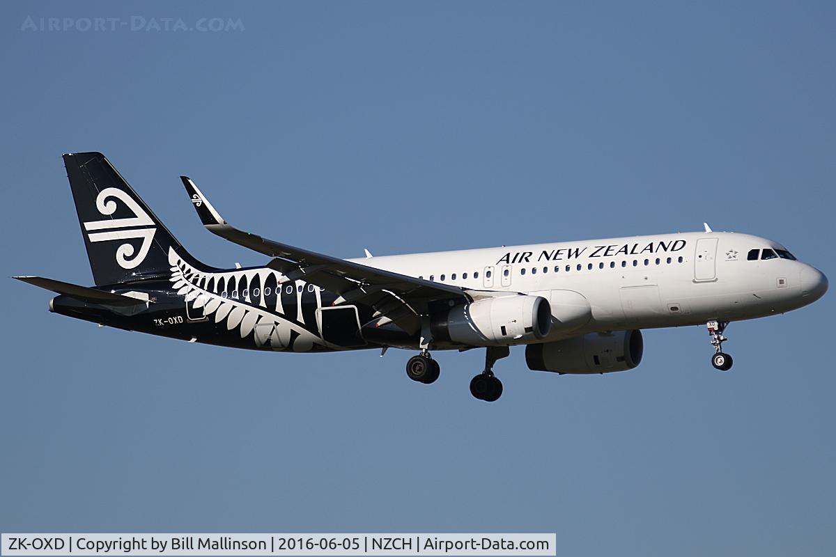 ZK-OXD, 2014 Airbus A320-232 C/N 5962, NZ517 FROM AKL