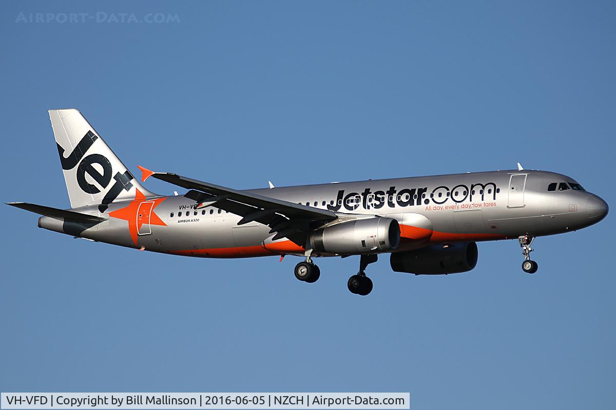 VH-VFD, 2011 Airbus A320-232 C/N 4922, JQ289 FROM WLG