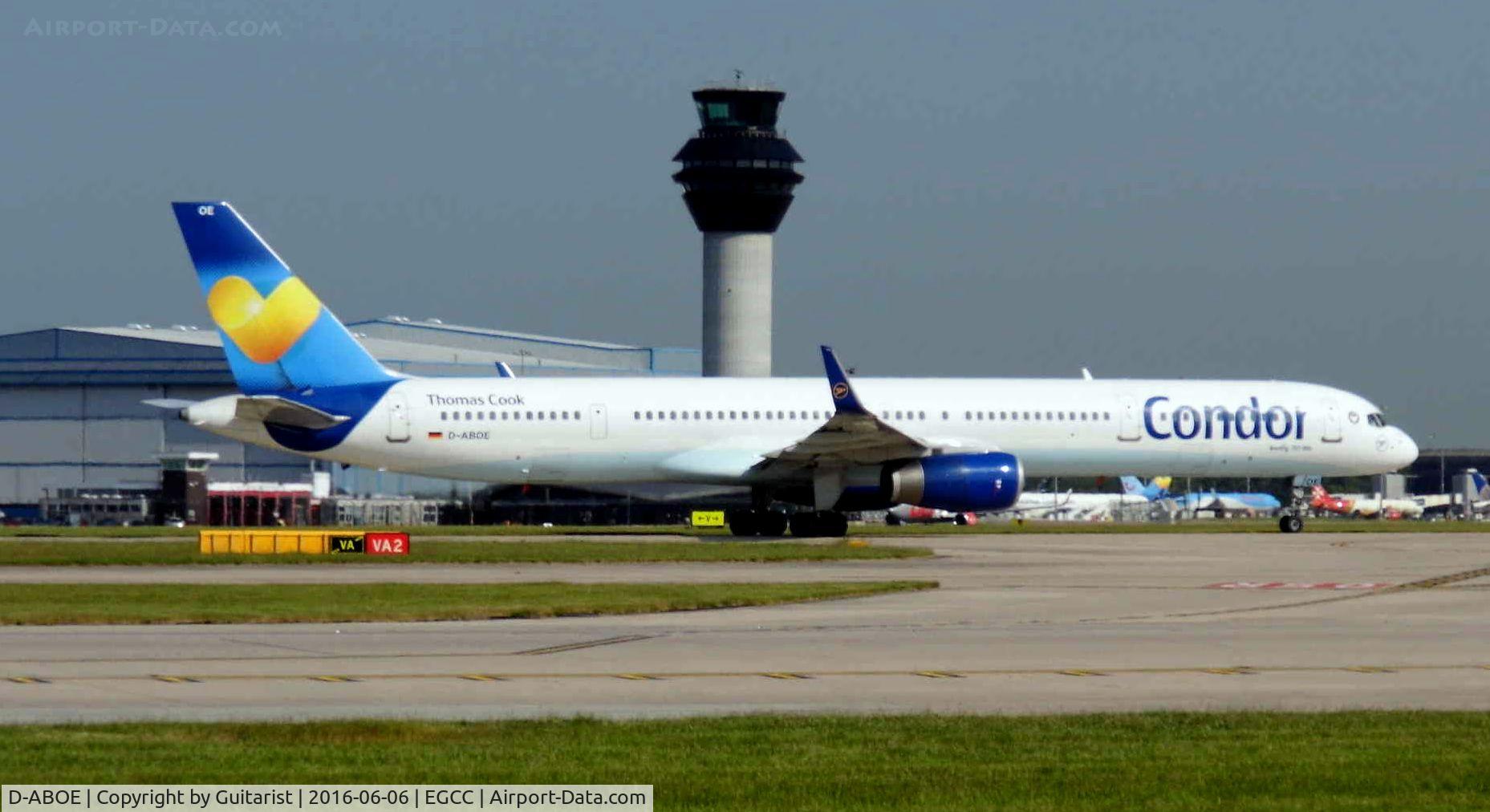 D-ABOE, 1999 Boeing 757-330 C/N 29012, At Manchester