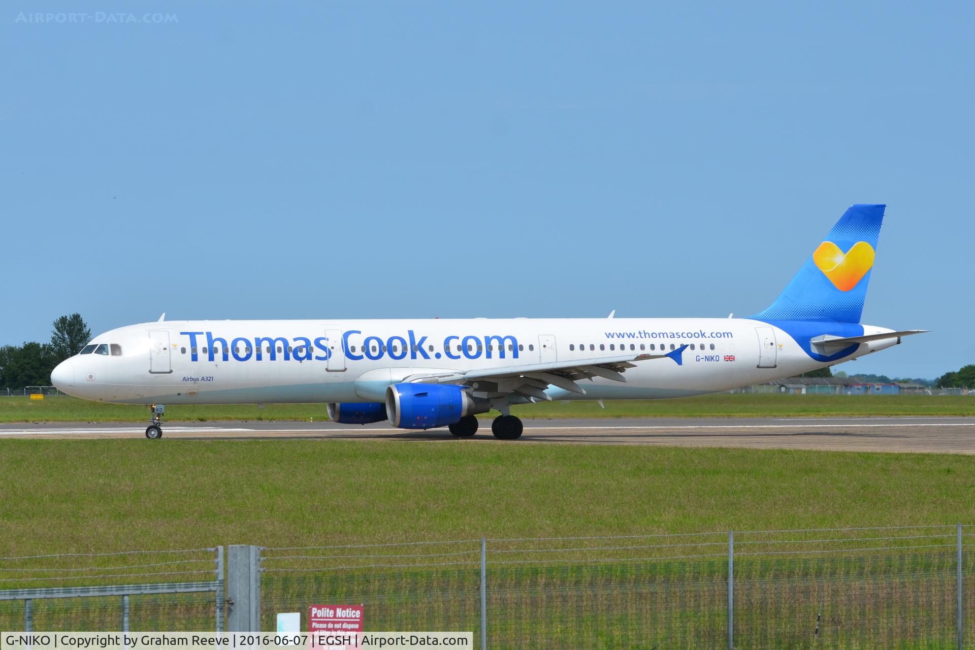 G-NIKO, 2000 Airbus A321-211 C/N 1250, About to depart.