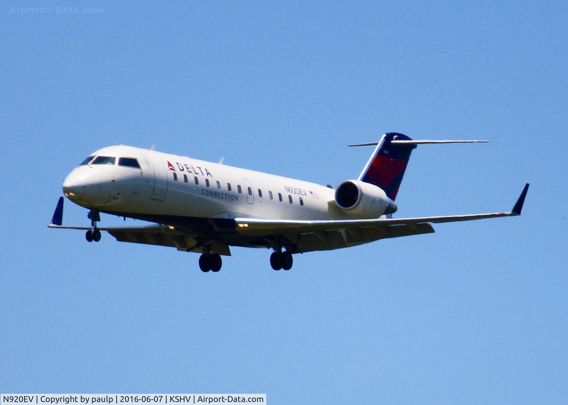 N920EV, 2003 Bombardier CRJ-200ER (CL-600-2B19) C/N 7810, At Shreveport Regional.