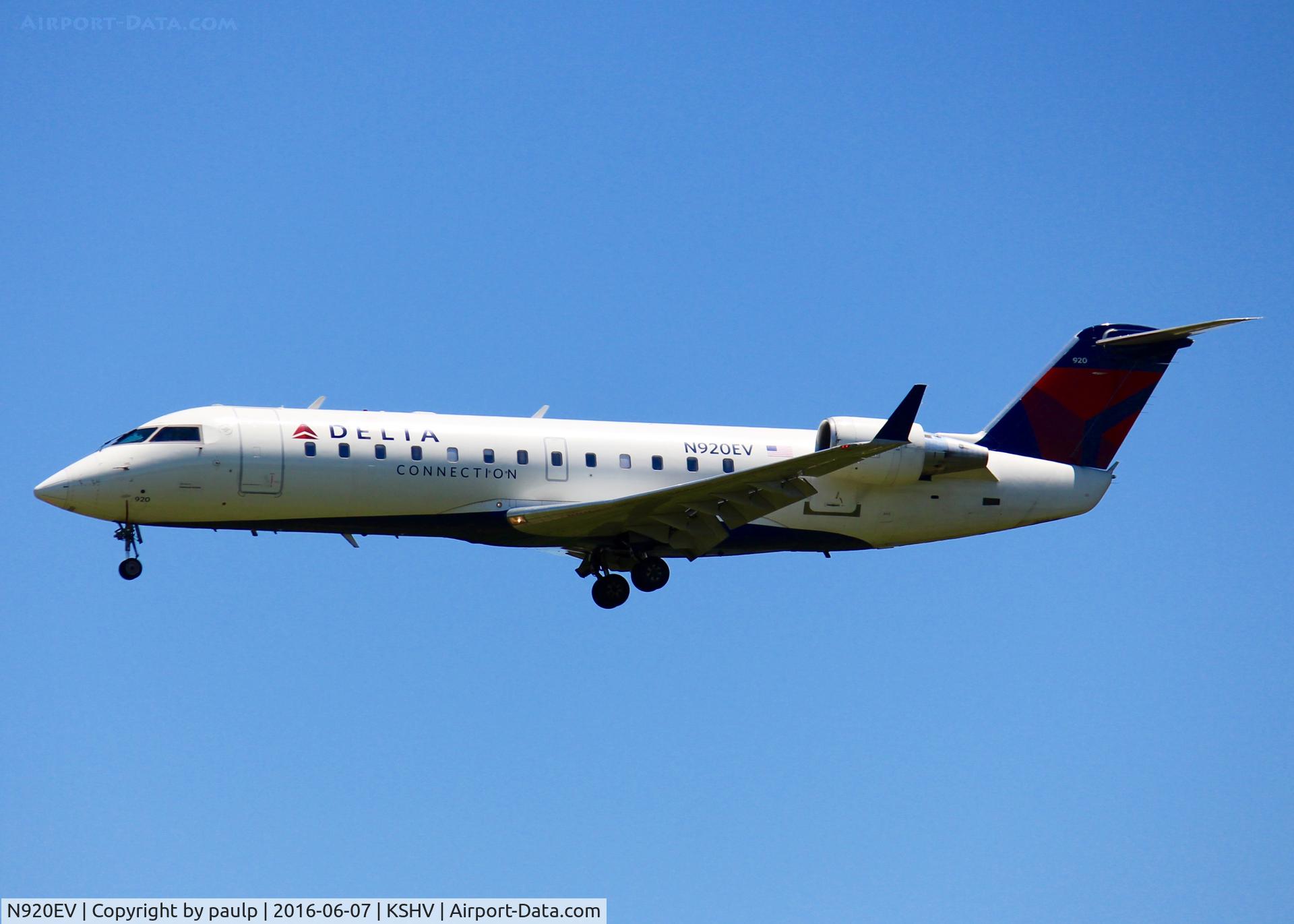 N920EV, 2003 Bombardier CRJ-200ER (CL-600-2B19) C/N 7810, At Shreveport Regional.