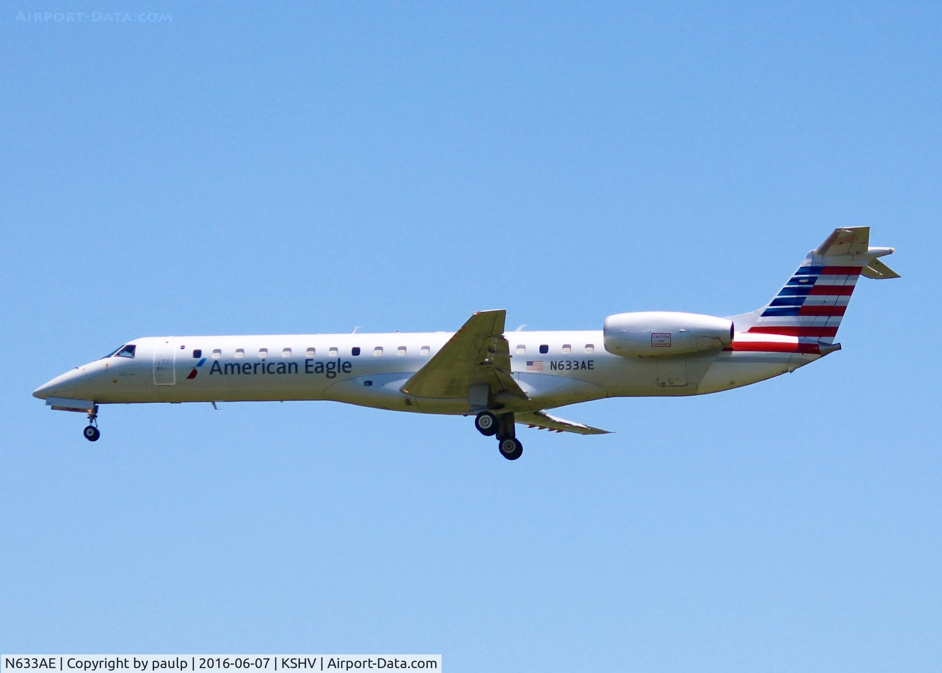 N633AE, 1999 Embraer ERJ-145LR (EMB-145LR) C/N 145148, At Shreveport Regional.