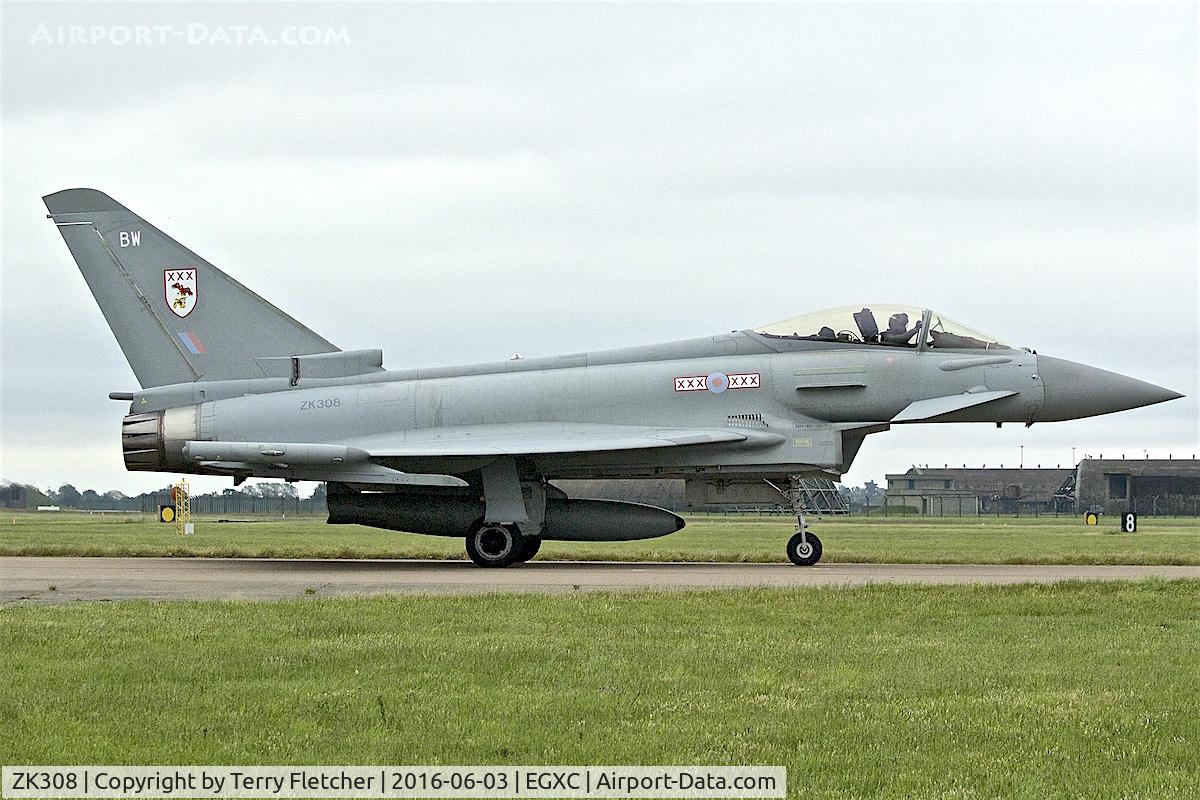 ZK308, 2009 Eurofighter EF-2000 Typhoon FGR4 C/N BS059, At RAF Coningsby