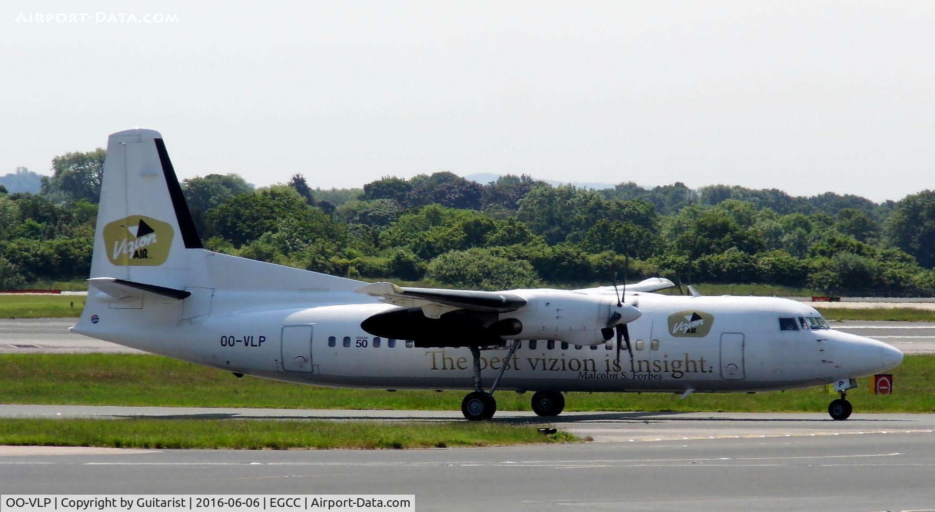 OO-VLP, 1991 Fokker 50 C/N 20209, At Manchester