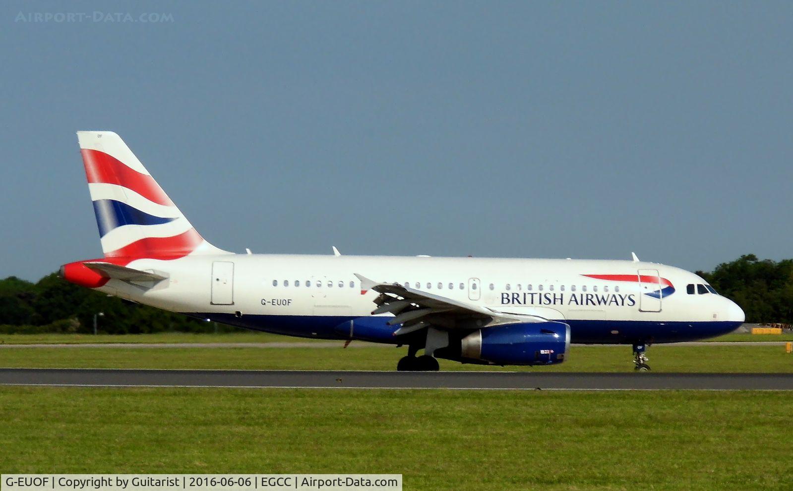 G-EUOF, 2001 Airbus A319-131 C/N 1590, At Manchester