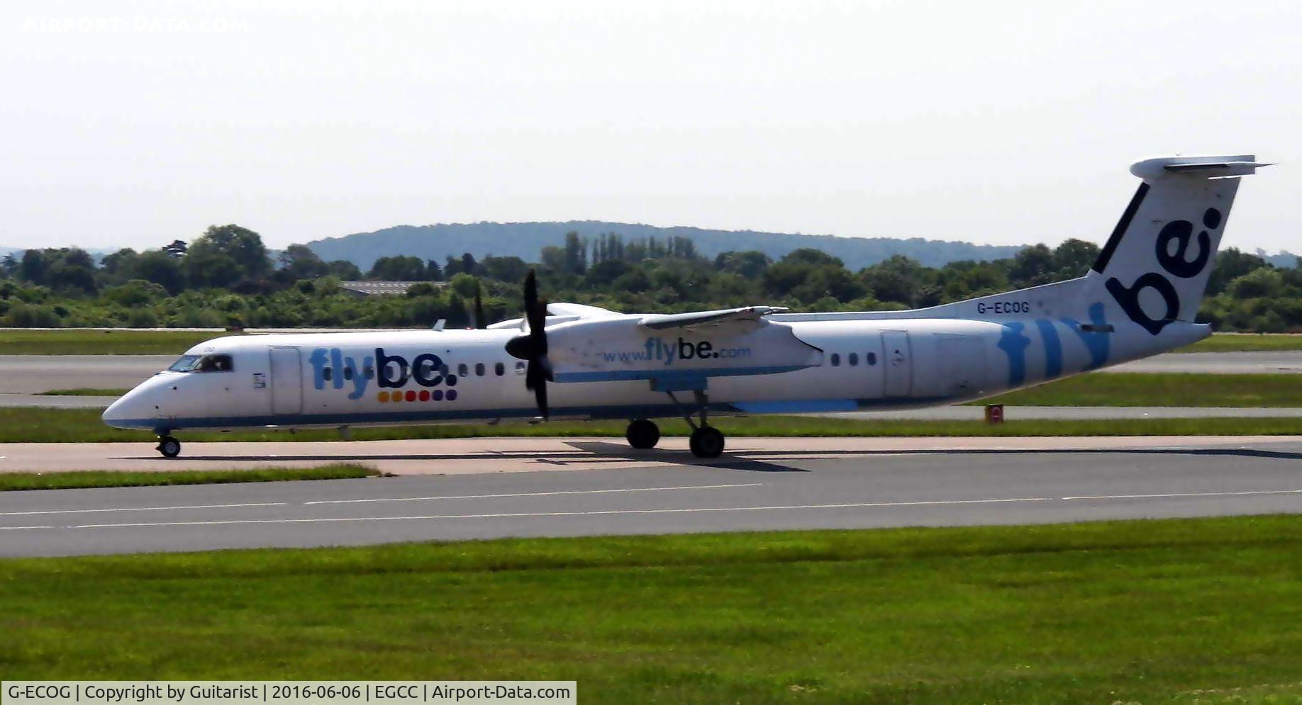 G-ECOG, 2008 De Havilland Canada DHC-8-402Q Dash 8 C/N 4220, At Manchester