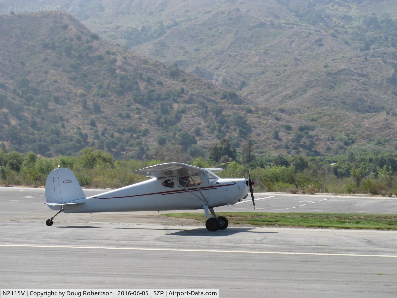 N2115V, 1948 Cessna 120 C/N 14340, 1948 Cessna 120, Continental C85 85 Hp, landing roll Rwy 22