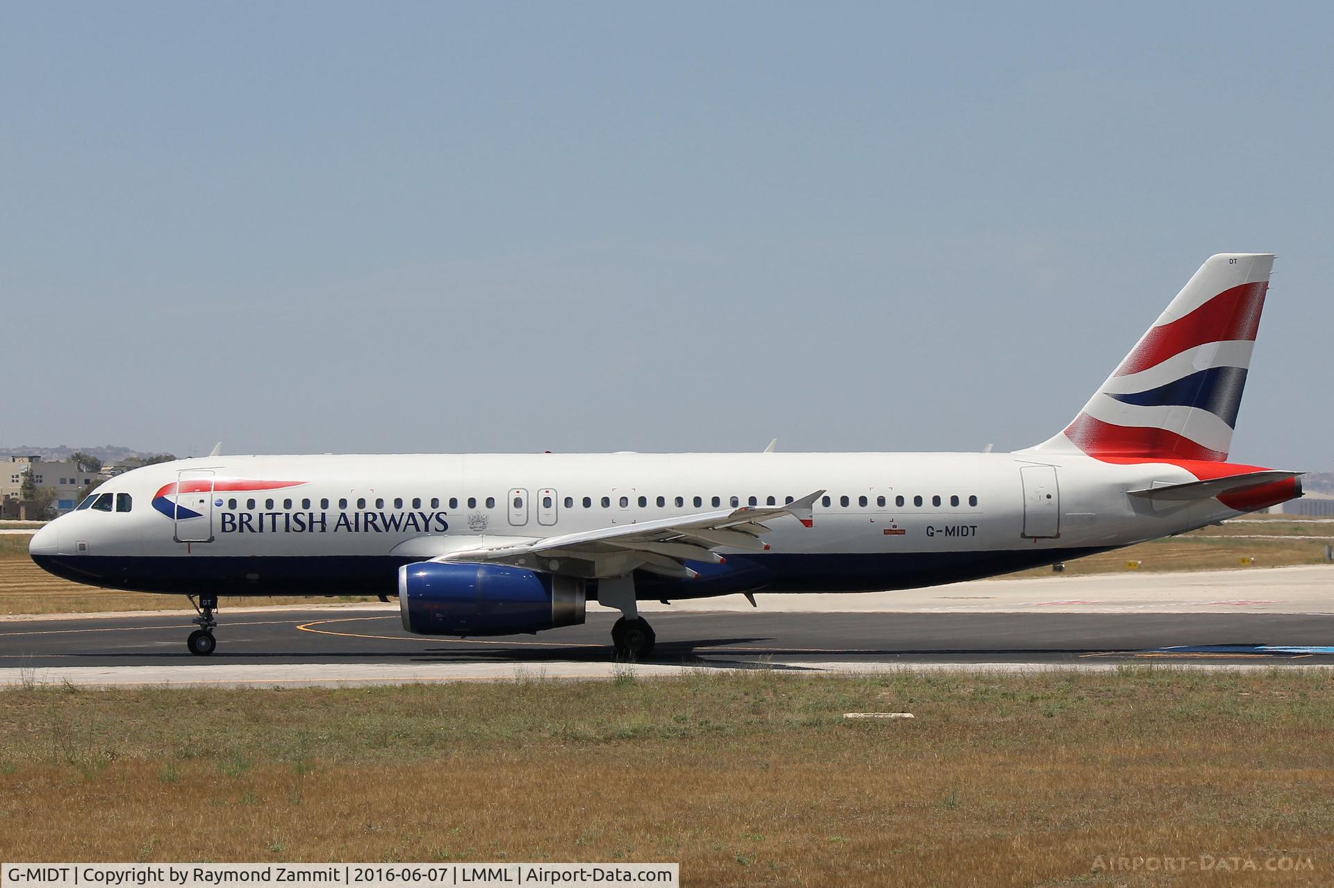 G-MIDT, 2001 Airbus A320-232 C/N 1418, A320 G-MIDT British Airways