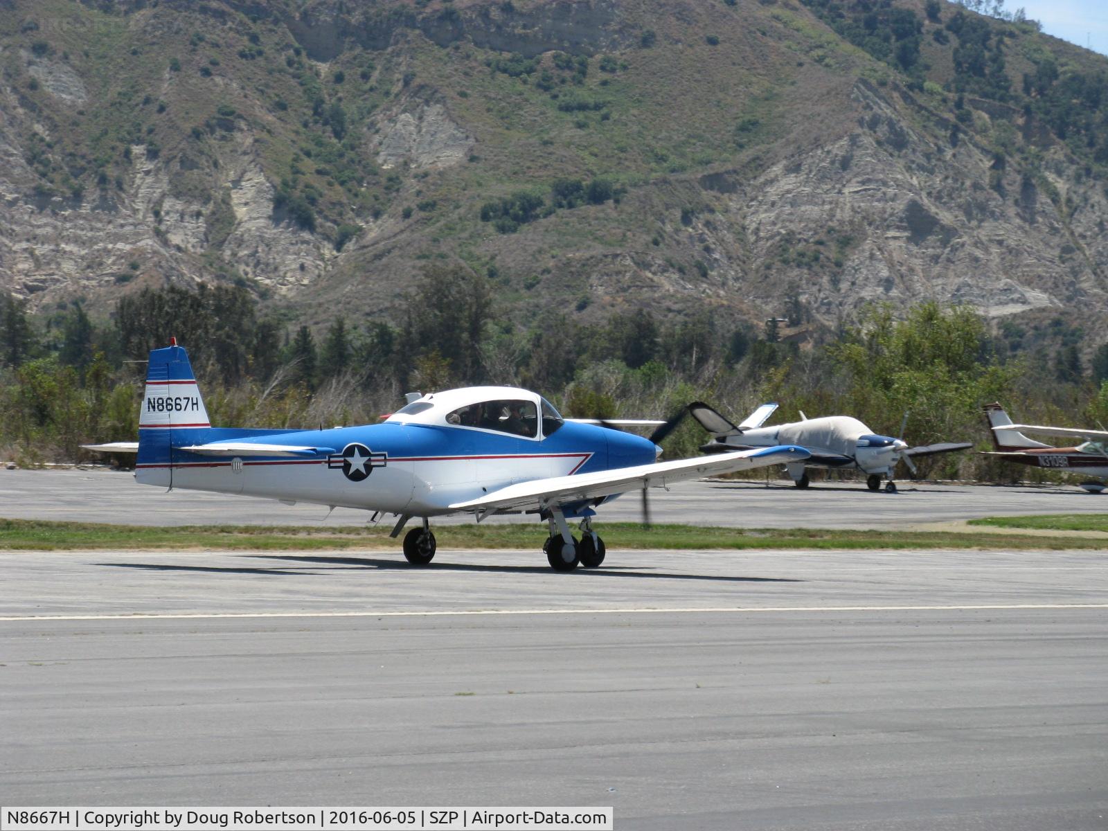 N8667H, 1947 North American Navion C/N NAV-4-667, 1947 North American NAVION, Continental IO-520 285 Hp upgrade, landing roll Rwy 22, Young Eagles flight