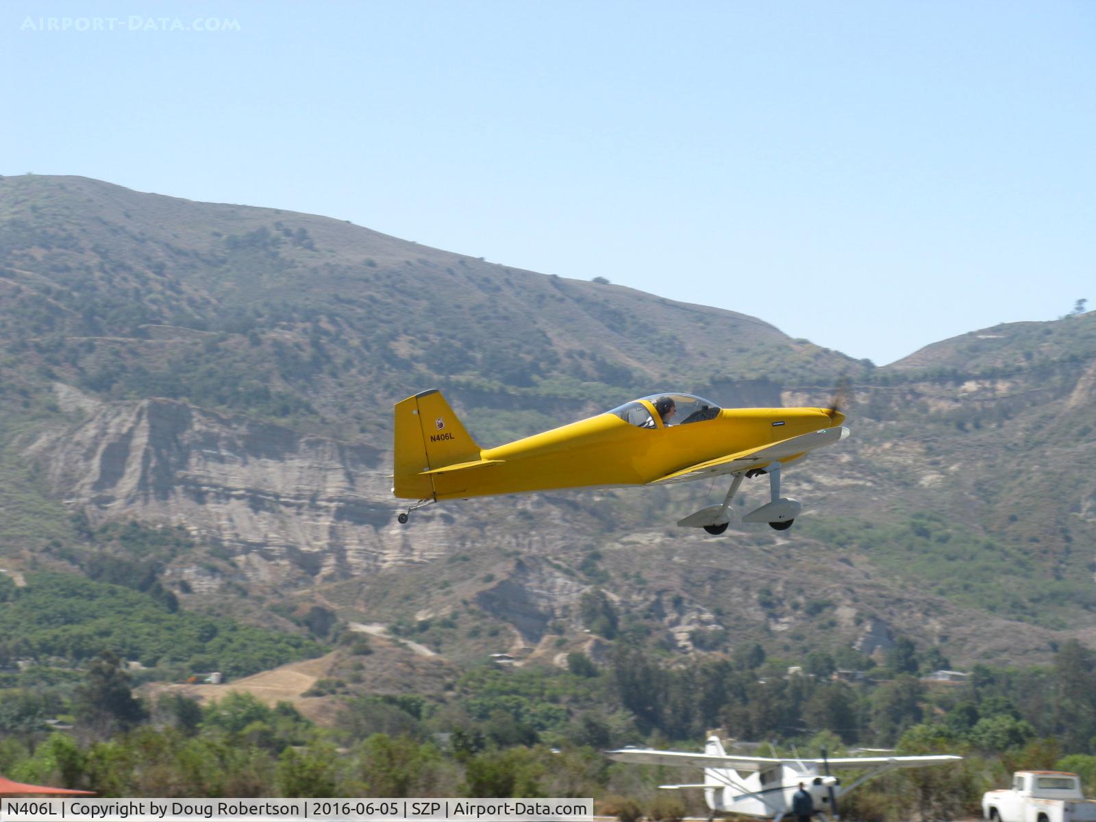 N406L, 2008 Vans RV-6 C/N 936, Provo PROVO 6, Lycoming O-320 160 Hp, takeoff climb Rwy 22, Young Eagles flight