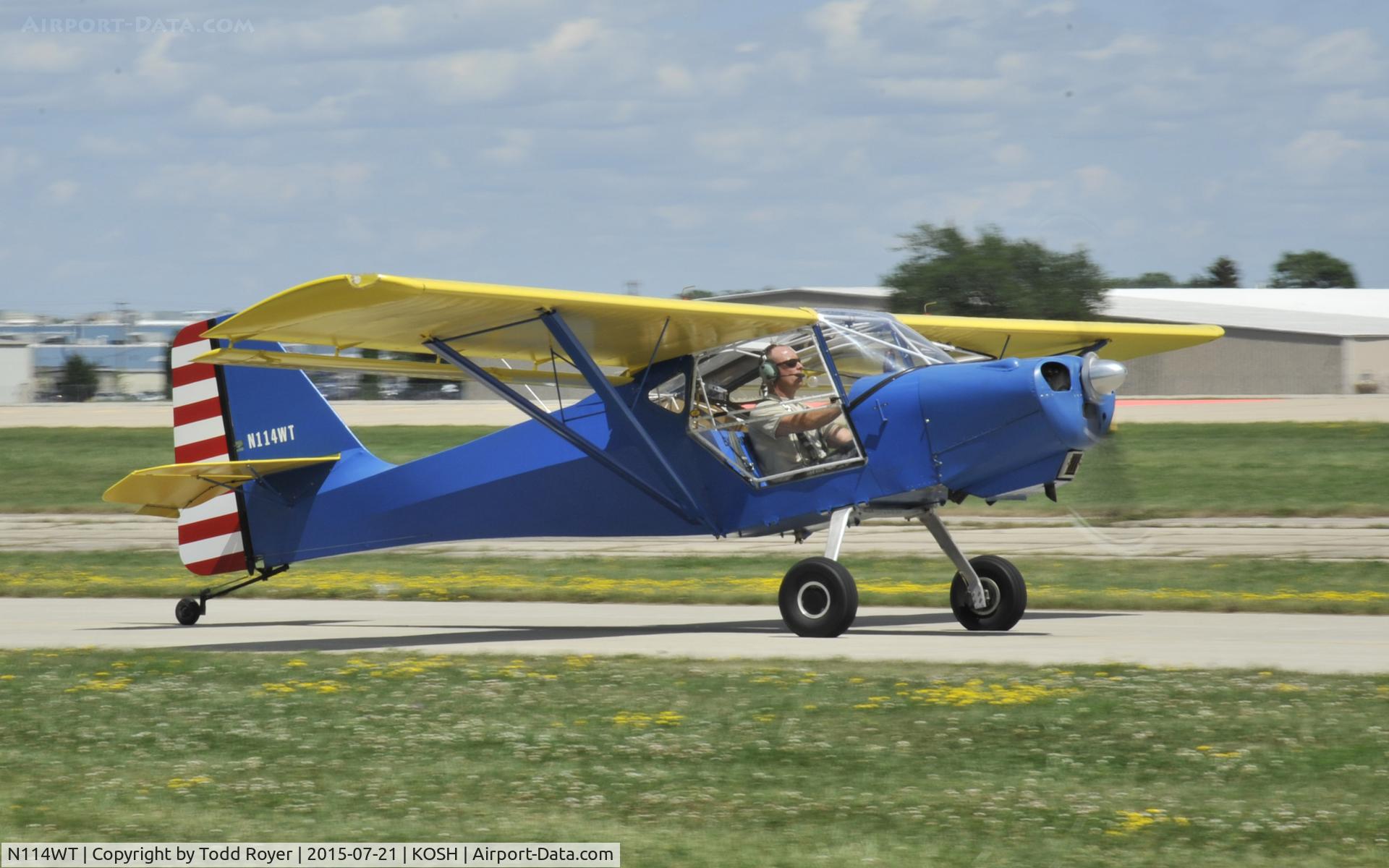 N114WT, 2011 Skystar Kitfox Classic 4 C/N C9812 0227, Airventure 2015