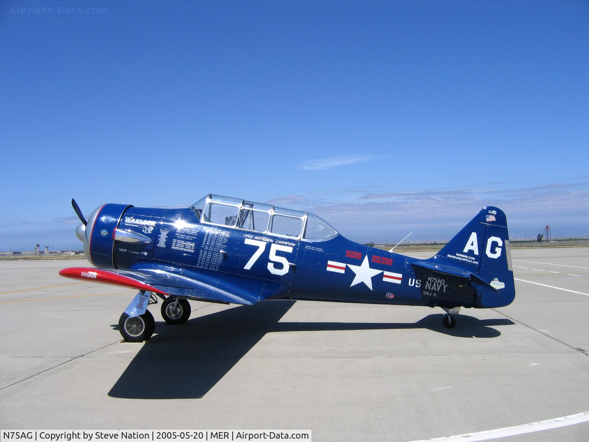 N75AG, 1945 North American AT-6F C/N 112237, AT-6F 112237 as SNJ-6 AG-75 at WCFC
