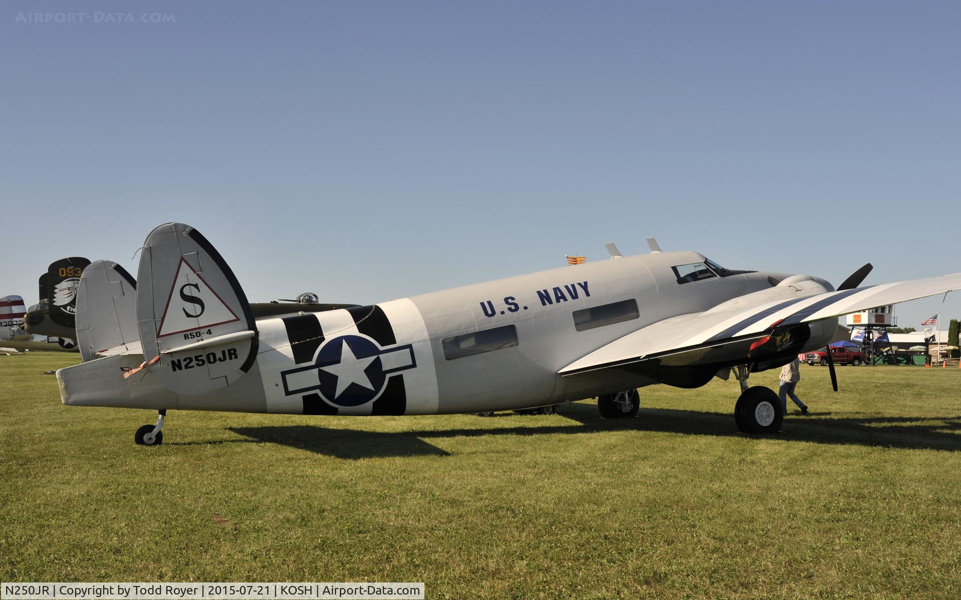 N250JR, 1942 Howard Aero Howard 250 (Lockheed C-60A Lodestar) C/N 2232 (18-2232), Airventure 2015