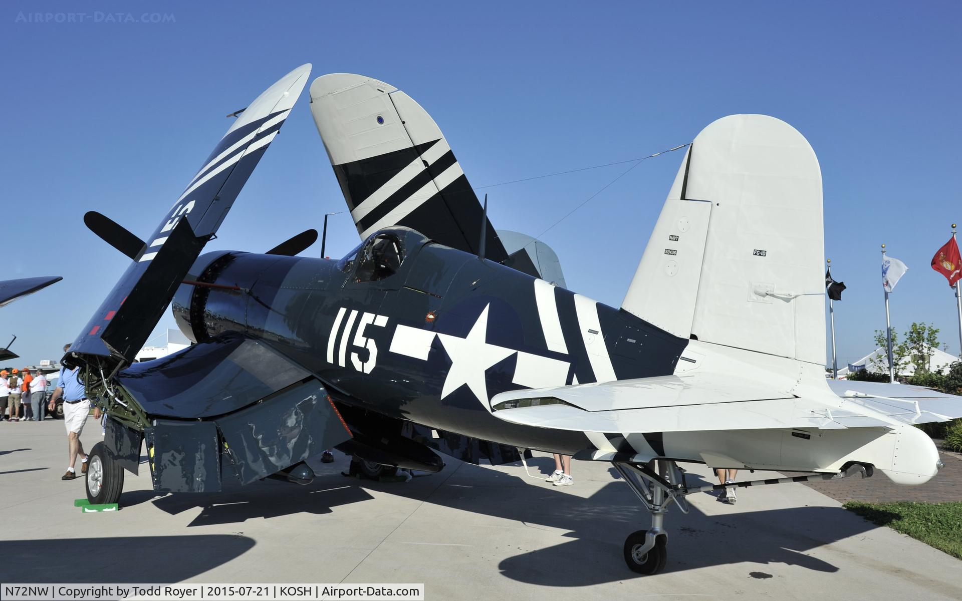 N72NW, 1944 Goodyear FG-1D Corsair C/N 3697, Airventure 2015