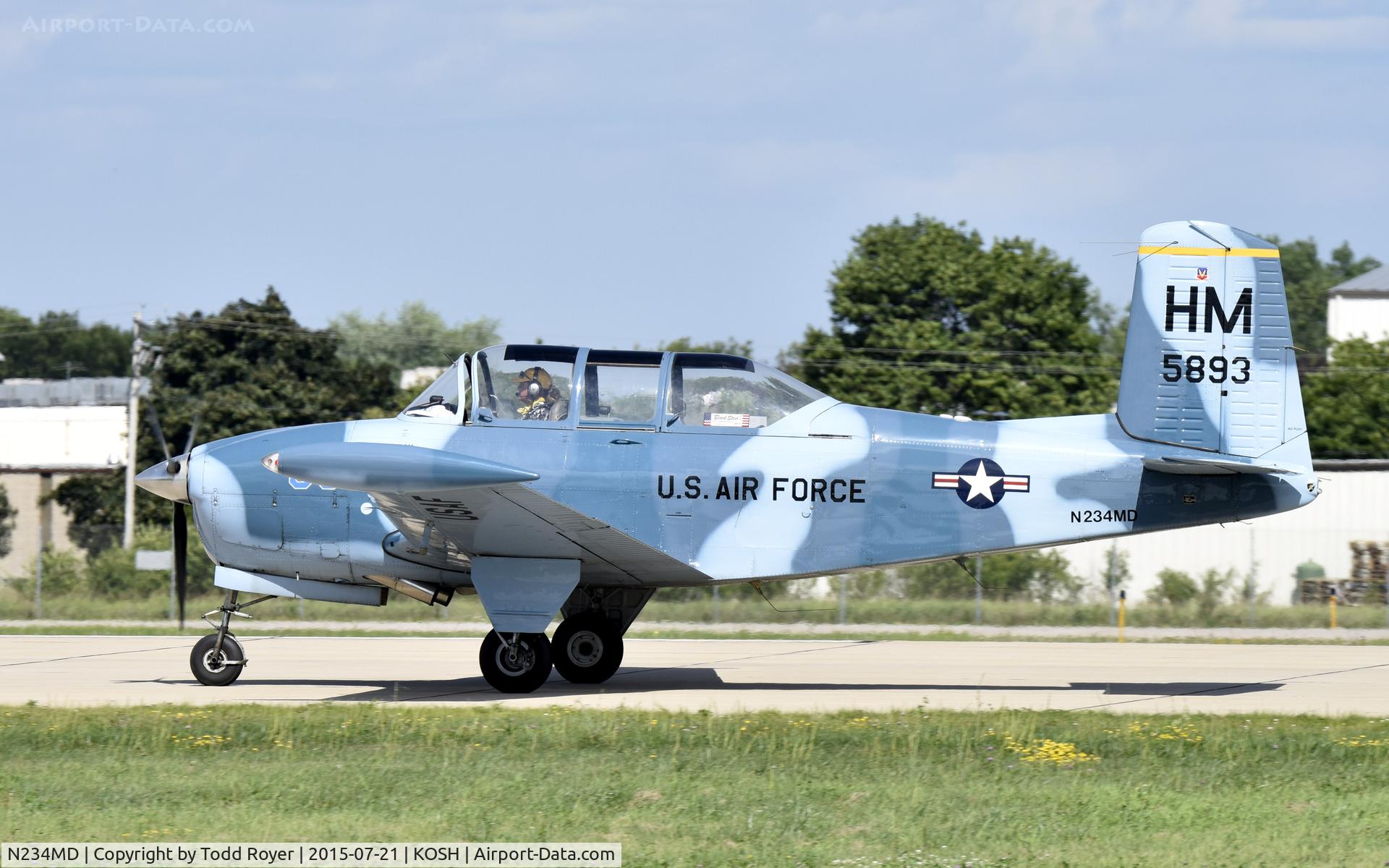 N234MD, 1958 Beech (Fuji) T-34A (B45) Mentor C/N FM-93, Airventure 2015