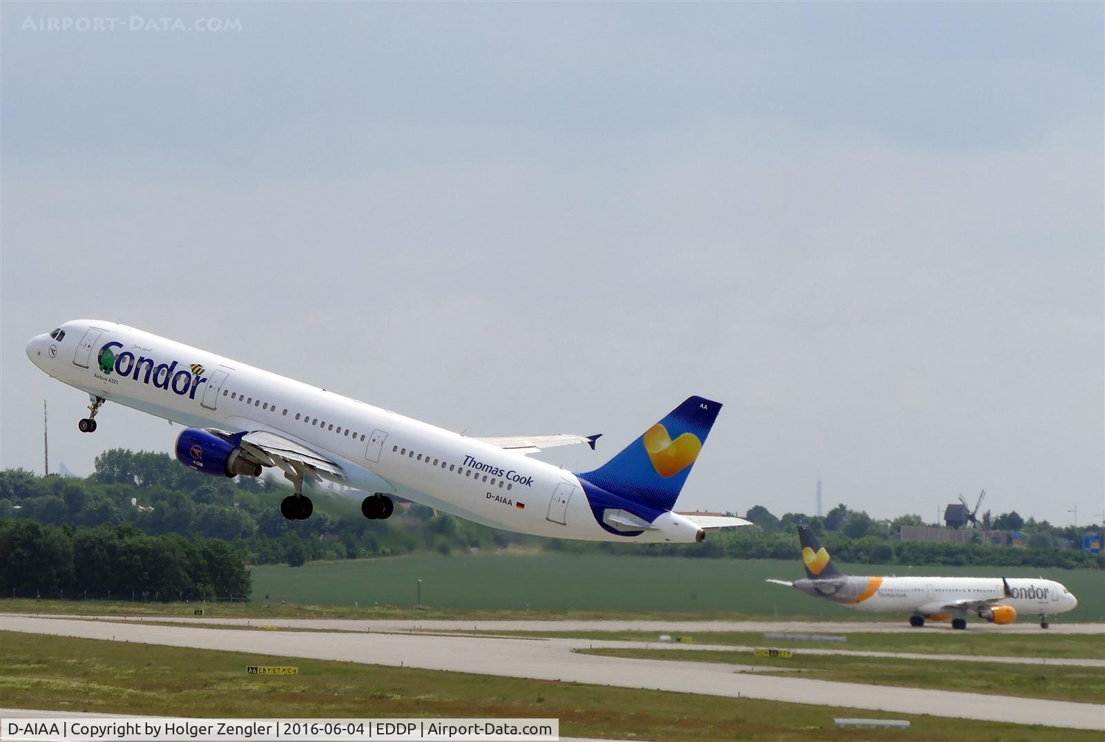 D-AIAA, 2001 Airbus A321-211 C/N 1607, Departure on rwy 08L and arrival on taxi along twy A7......