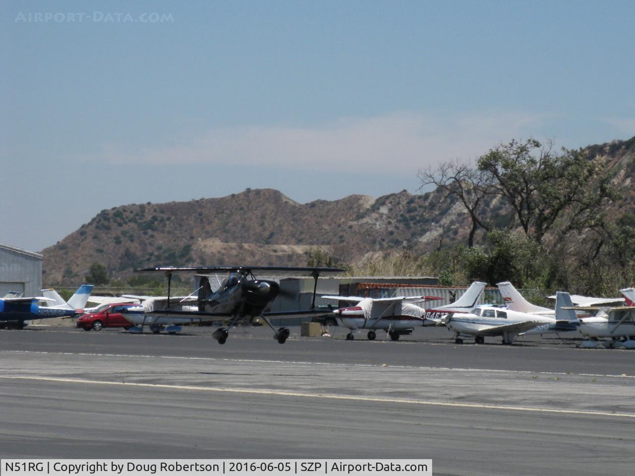 N51RG, Pitts S-1 Special C/N 110551, 1999 Griffin Pitts S-1 SPECIAL, single seat two ailerons model, fast takeoff climb Rwy 22