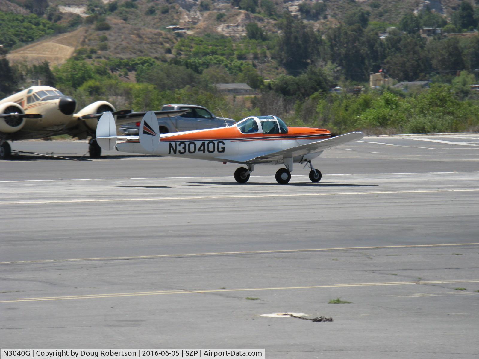 N3040G, 1961 Forney F-1A Aircoupe C/N 5740, 1961 Forney F-1A AIRCOUPE, Continental O-200 100 Hp upgrade by STC from original Continental C90-12 90 Hp, landing roll Rwy 22 by ORIGINAL Owner!