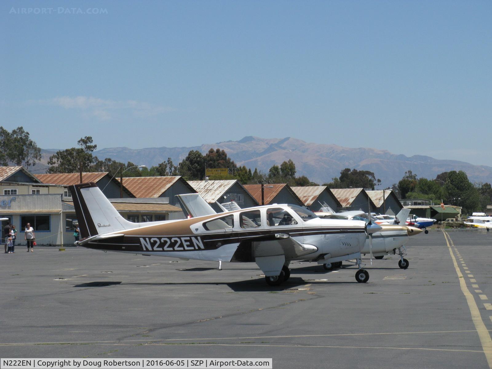 N222EN, 1977 Beech F33A Bonanza C/N CE-744, 1977 Beech F33A BONANZA, Continental IO-520 285 Hp, long cabin 19 inch extension, taxi to transient ramp