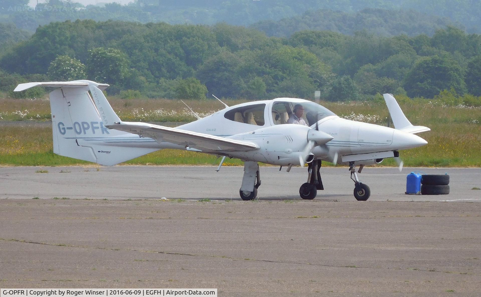 G-OPFR, 2005 Diamond DA-42 Twin Star C/N 42.077, Visiting Twin Star.
