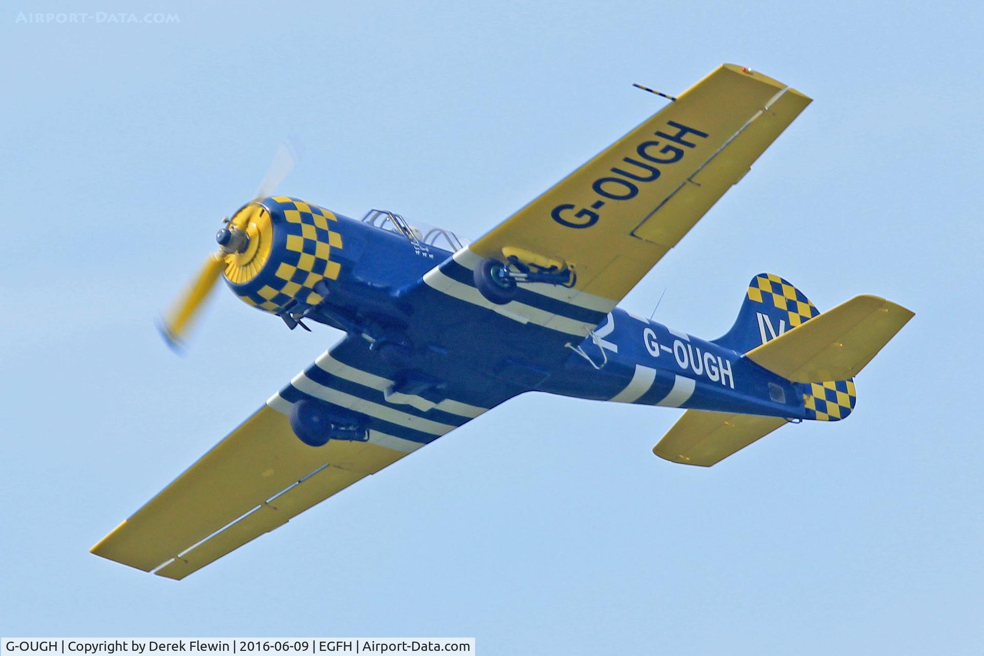 G-OUGH, 1987 Bacau Yak-52 C/N 877404, Yak-52, Swansea based, previously 16, LY-AOK, G-LAOK, run and break runway 22 prior to landing.