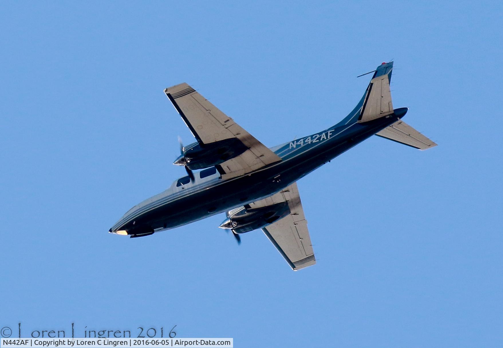 N442AF, 1979 Piper Aerostar 601P C/N 61P06377963293, It was flying over my house on day in June 2016.  I was trying to shoot the hawk in the tree across the street and saw this plane going over.  Trying my new Canon 100-400mm lens.