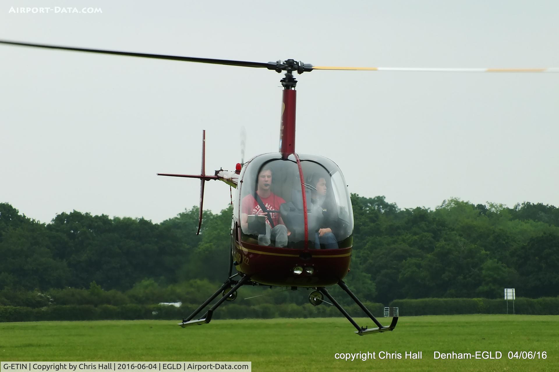 G-ETIN, 1988 Robinson R22 Beta C/N 0853, at Denham