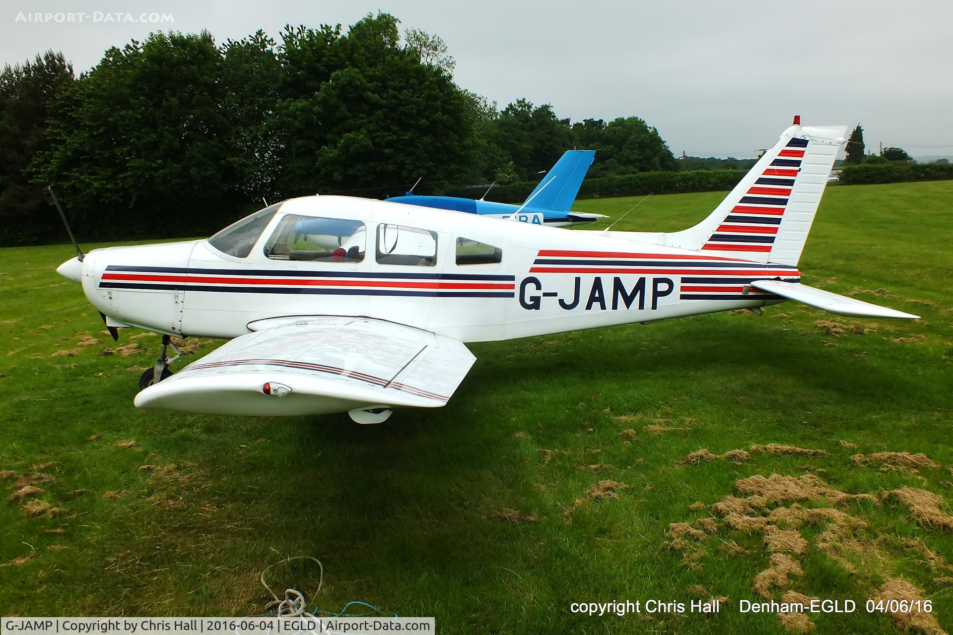 G-JAMP, 1975 Piper PA-28-151 Cherokee Warrior C/N 28-7515026, at Denham