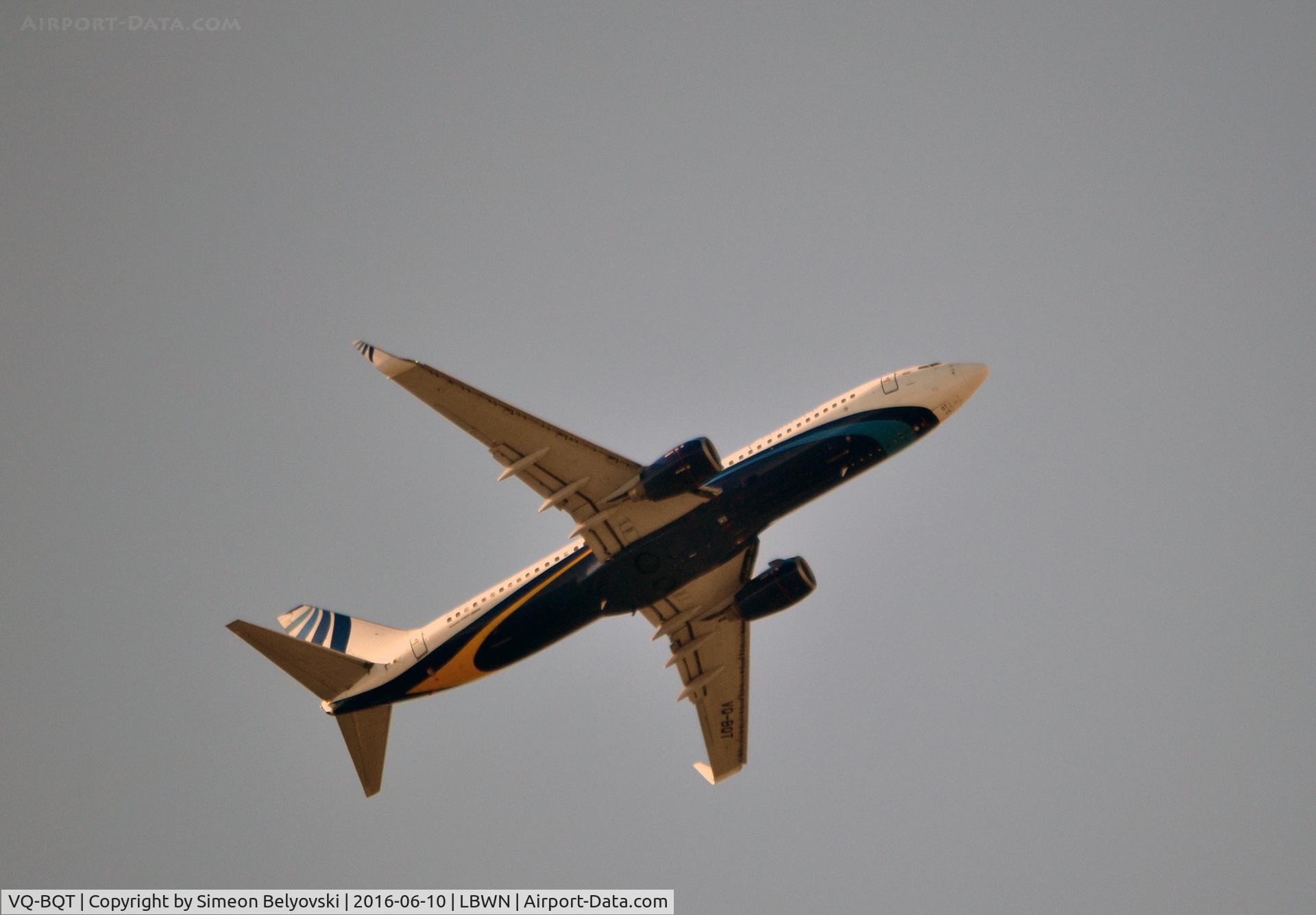 VQ-BQT, 2004 Boeing 737-8AS C/N 33561, Taking off Varna to Moscow, Domodedovo